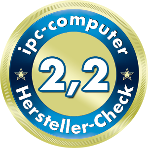Im Branchendurchschnitt: Das Ergebnis für HP im IPC Notebook-Hersteller Service-Check.