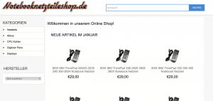 Notebook Netzteile Fake Shop